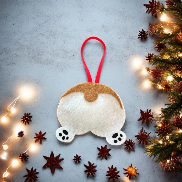 Handmade Felt Corgi Butt Ornament - Picture 2 of 2
